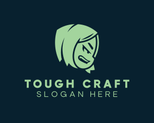 Tough Girl Head logo design