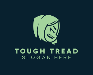 Tough Girl Head logo design