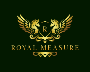 Royal Pegasus Shield logo design