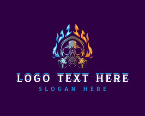 Gaming Blazing Skull logo