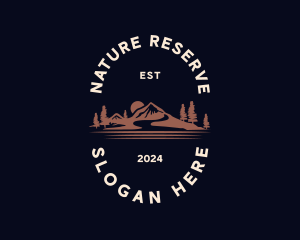 Nature Mountain Hiking logo design