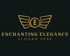 Elegant Golden Wings logo design