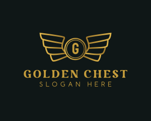 Elegant Golden Wings logo design