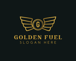 Elegant Golden Wings logo design