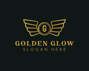 Elegant Golden Wings logo design