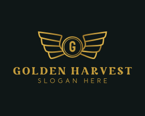 Elegant Golden Wings logo design