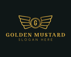 Elegant Golden Wings logo design