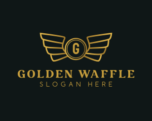 Elegant Golden Wings logo design