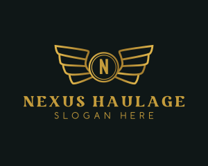 Elegant Golden Wings logo design