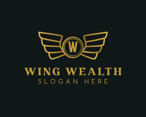 Elegant Golden Wings logo design