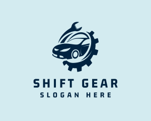 Car Repair Wrench Gear logo design