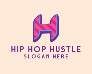 Pop Graffiti Art Letter H logo design