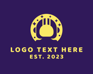 Space - Yellow Space Astronaut logo design