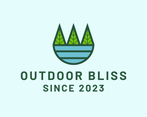 Nature Forest Lake logo design