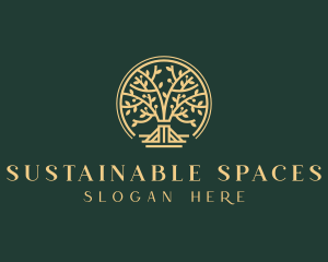 Sustainable Horticulture Tree logo design