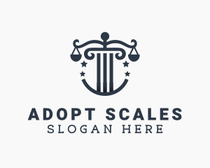 Pillar Scale Paralegal logo design