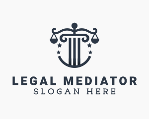 Pillar Scale Paralegal logo design