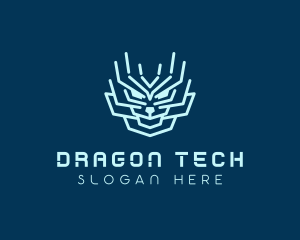 Tech Dragon Robot  logo design