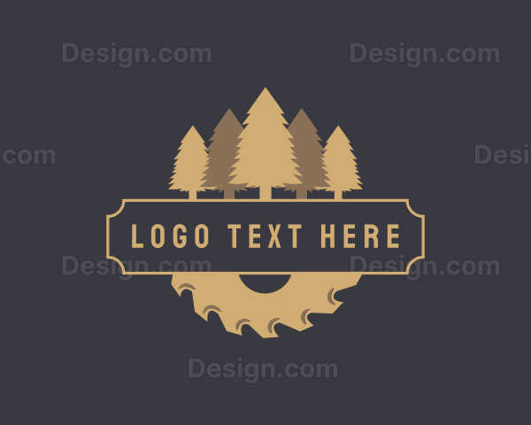 Tree Saw Woodcutter Logo