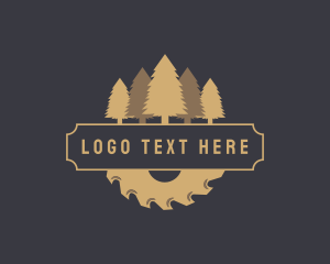 Tree Saw Woodcutter Logo