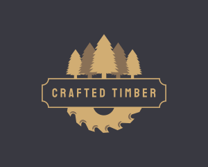 Tree Saw Woodcutter logo design