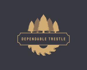 Tree Saw Woodcutter logo design