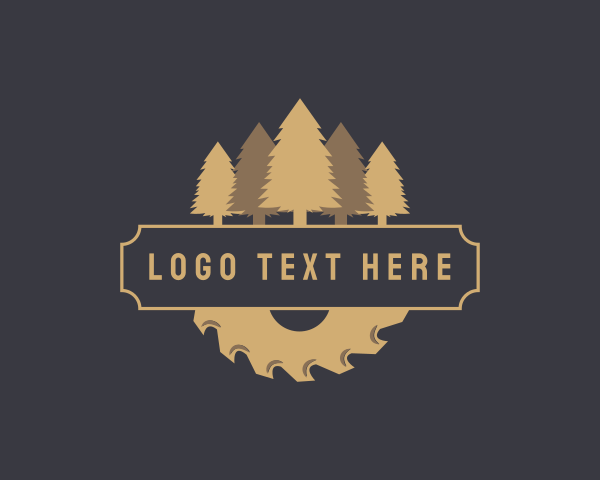 Woodcutter logo example 4