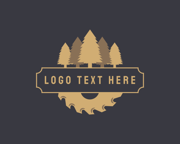 Tree Saw Woodcutter logo