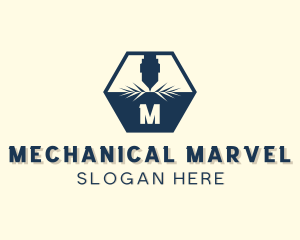 Mechanical Laser Machine logo design