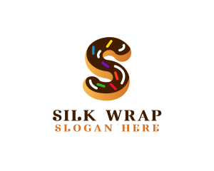 Sugar Donut Pastry Letter S logo design