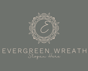 Ornamental Mandala Wreath logo design