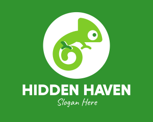 Green Spiral Chameleon logo