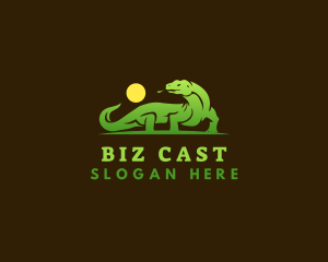 Komodo Dragon Lizard logo