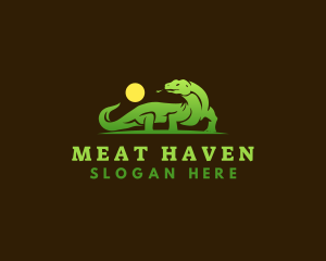 Komodo Dragon Lizard logo