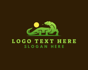 Carnivore - Komodo Dragon Lizard logo design