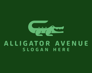 Wild Crocodile Reptile logo design