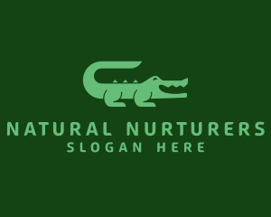 Wild Crocodile Reptile logo design