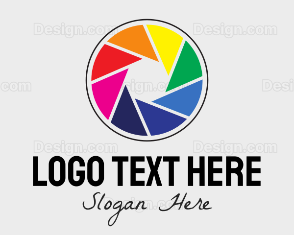 Colorful Camera Shutter Logo