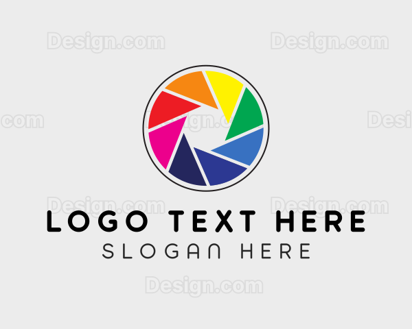 Colorful Camera Shutter Logo