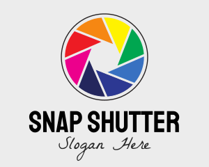 Colorful Camera Shutter logo