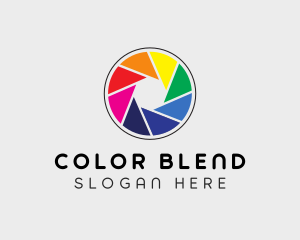 Colorful Camera Shutter logo design