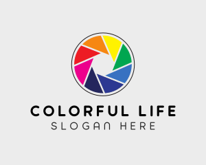 Colorful Camera Shutter logo design