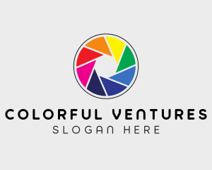 Colorful Camera Shutter logo design