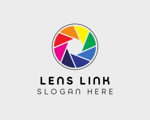 Colorful Camera Shutter logo design