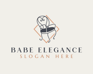 Elegant Furniture Chair logo design