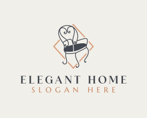 Elegant Furniture Chair logo design