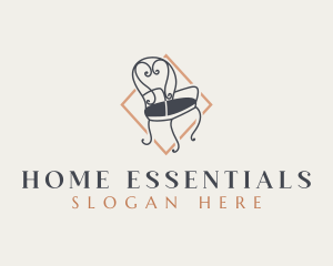 Elegant Furniture Chair logo design