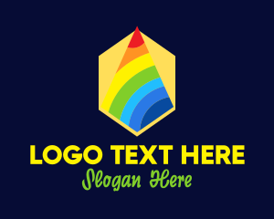 Colorful Rainbow Triangle logo