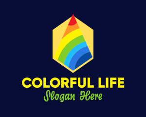 Colorful Rainbow Triangle logo design