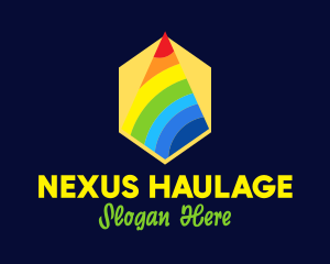 Colorful Rainbow Triangle logo design